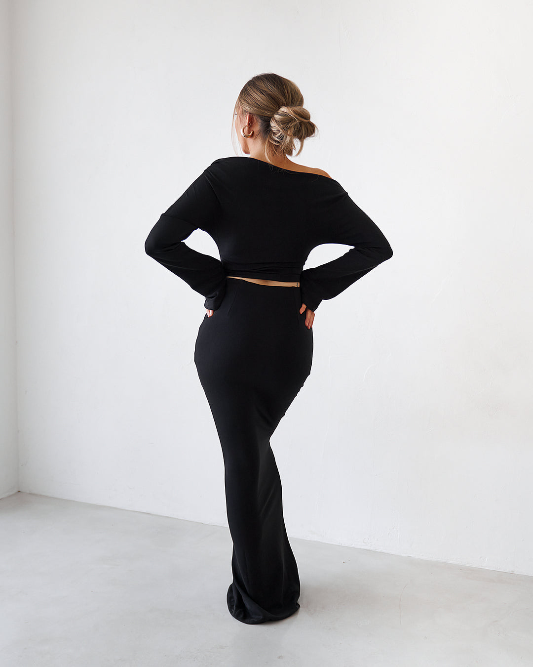 Cupro Maxi Skirt - Black