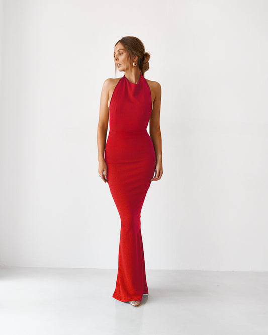 Backless Gown - Chilli