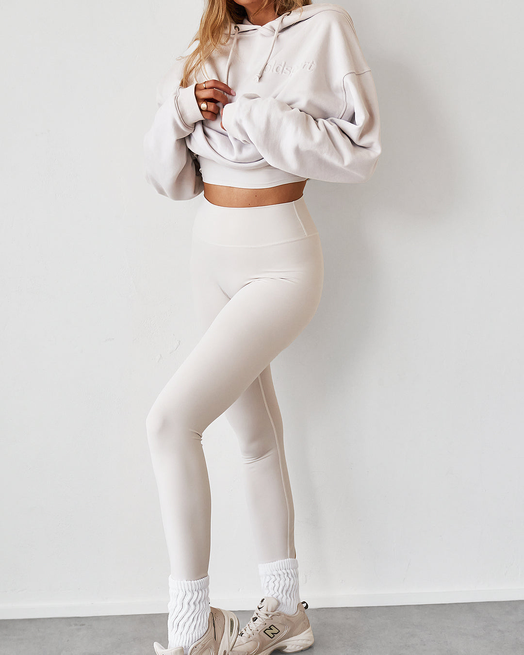 Sports Full Length Leggings - Almond