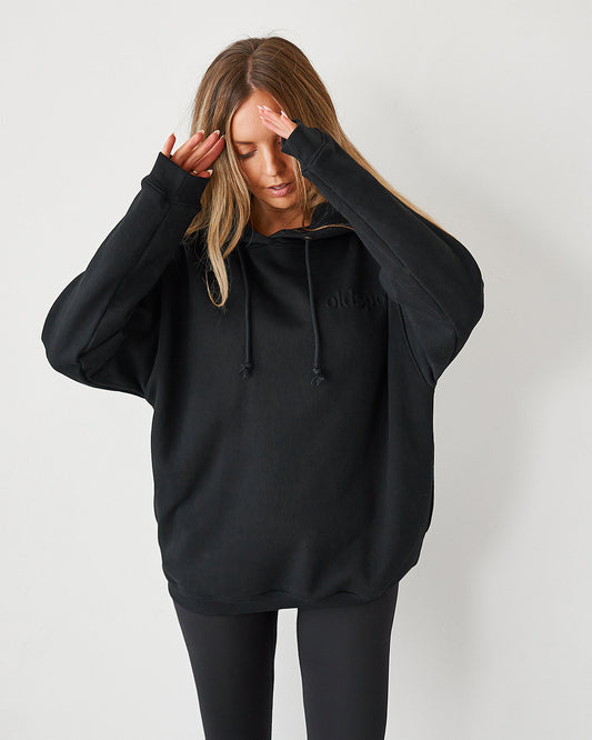 Embossed Hoodie - Black