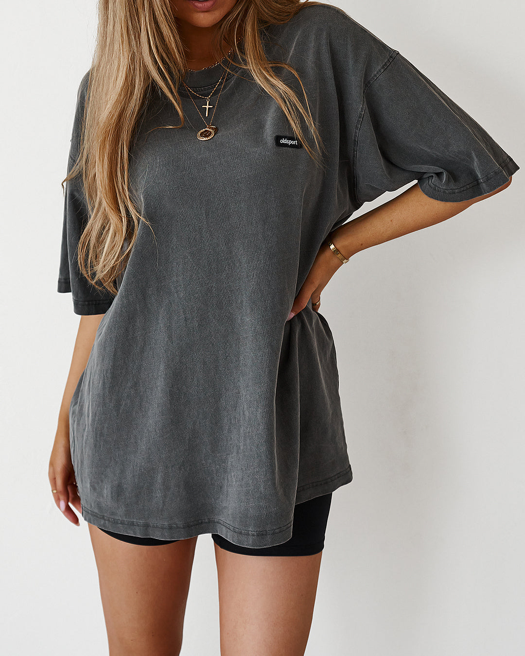 Oversized Tee - Washed Black