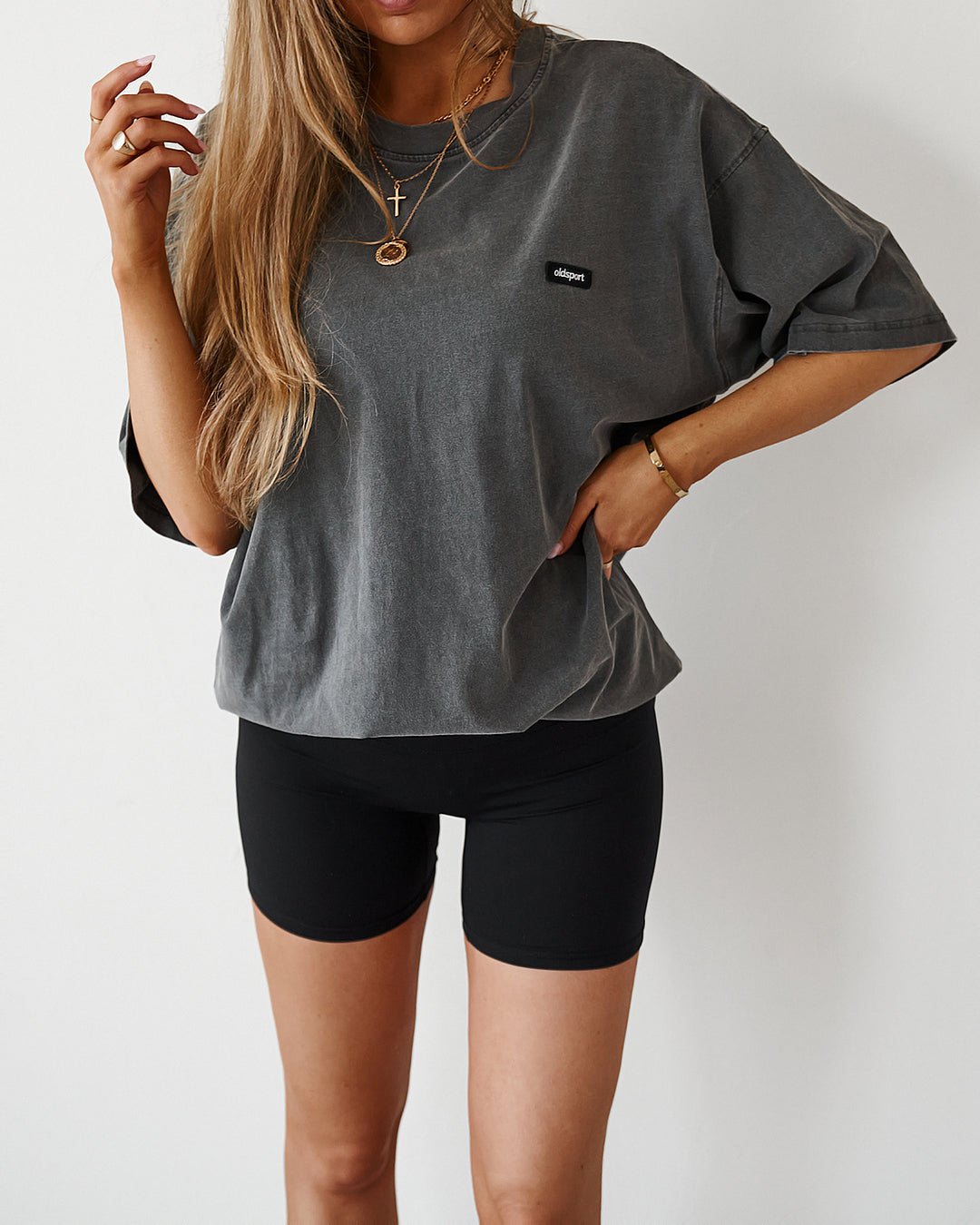 Oversized Tee - Washed Black