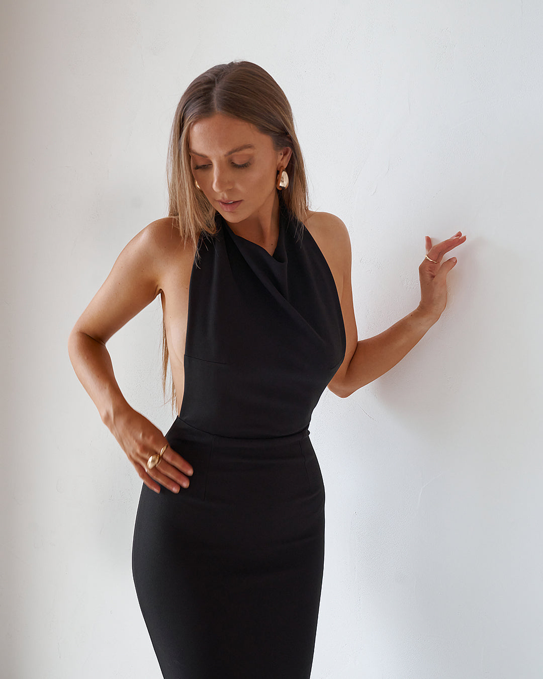 Backless Gown - Black